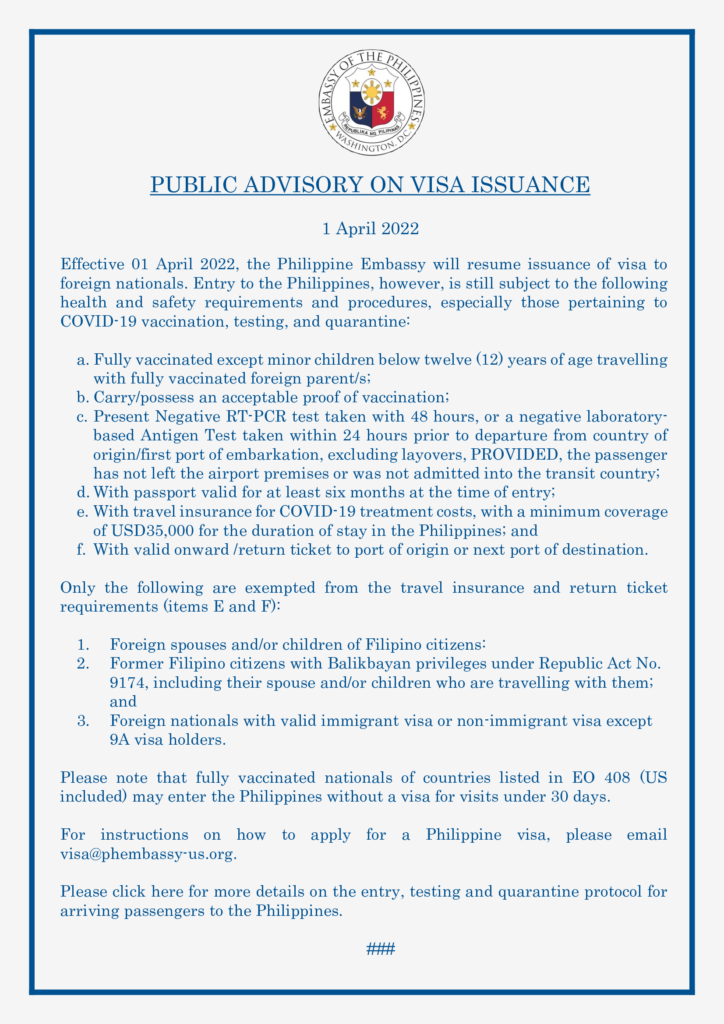 Public Advisory On Visa Updates As Of April 2022 724x1024