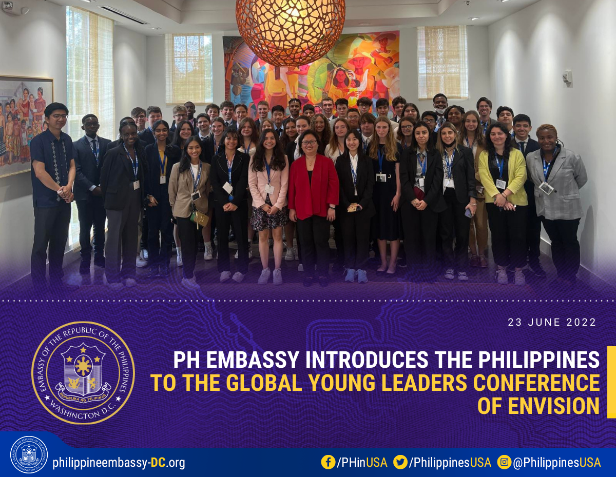 Read more about the article PH EMBASSY INTRODUCES THE PHILIPPINES TO THE GLOBAL YOUNG LEADERS CONFERENCE OF ENVISION