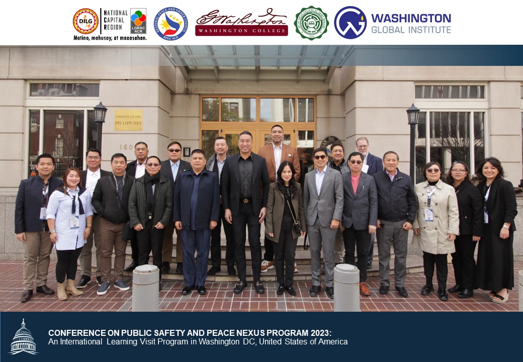 Philippine delegation with Police Attache Brigadier General Wilson Lopez (8th from left)