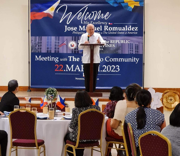 Ambassador Romualdez meets members of the Filipino community in Nassau