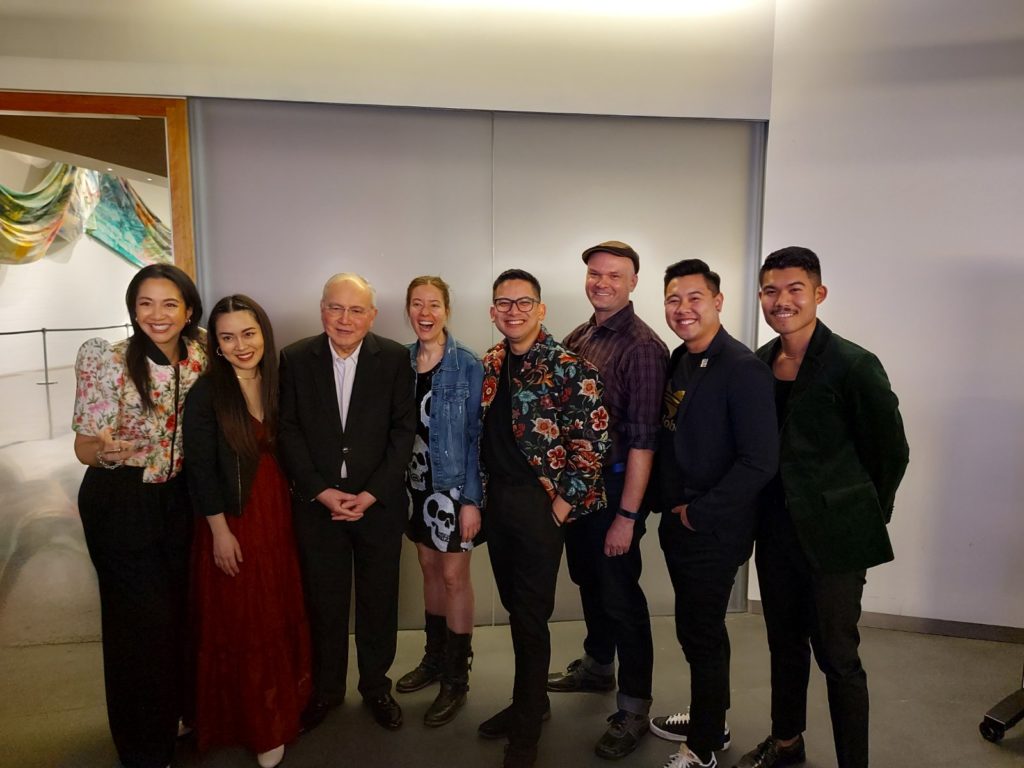 Ambassador Romualdez (third from left) meets some of the Filipino creative team behind “The Mortification of Fovea Munson” and its director M. Graham Smith (third from right).