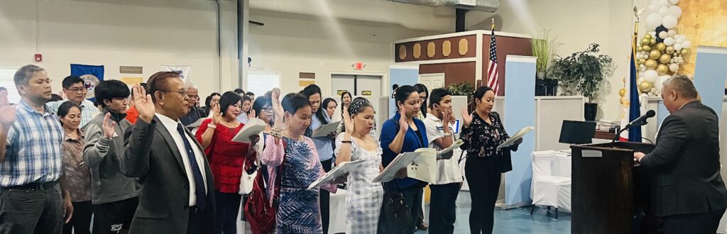 Oath taking of Filipino- American citizens who re-acquired their Filipino citizenship.