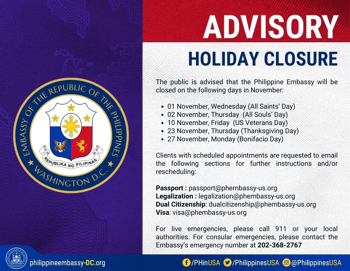 Read more about the article Holiday Closures – November 2023
