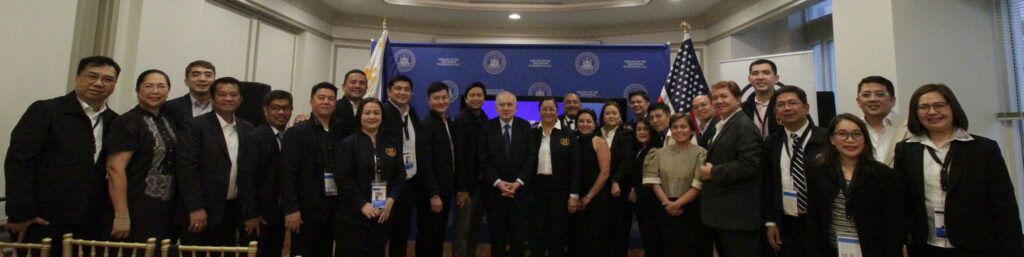 Ambassador Jose Manuel G. Romualdez (center) with the delegates from the City Government of Mandaluyong, Department of Interior and Local Government (DILG), and the Washington Global Institute.