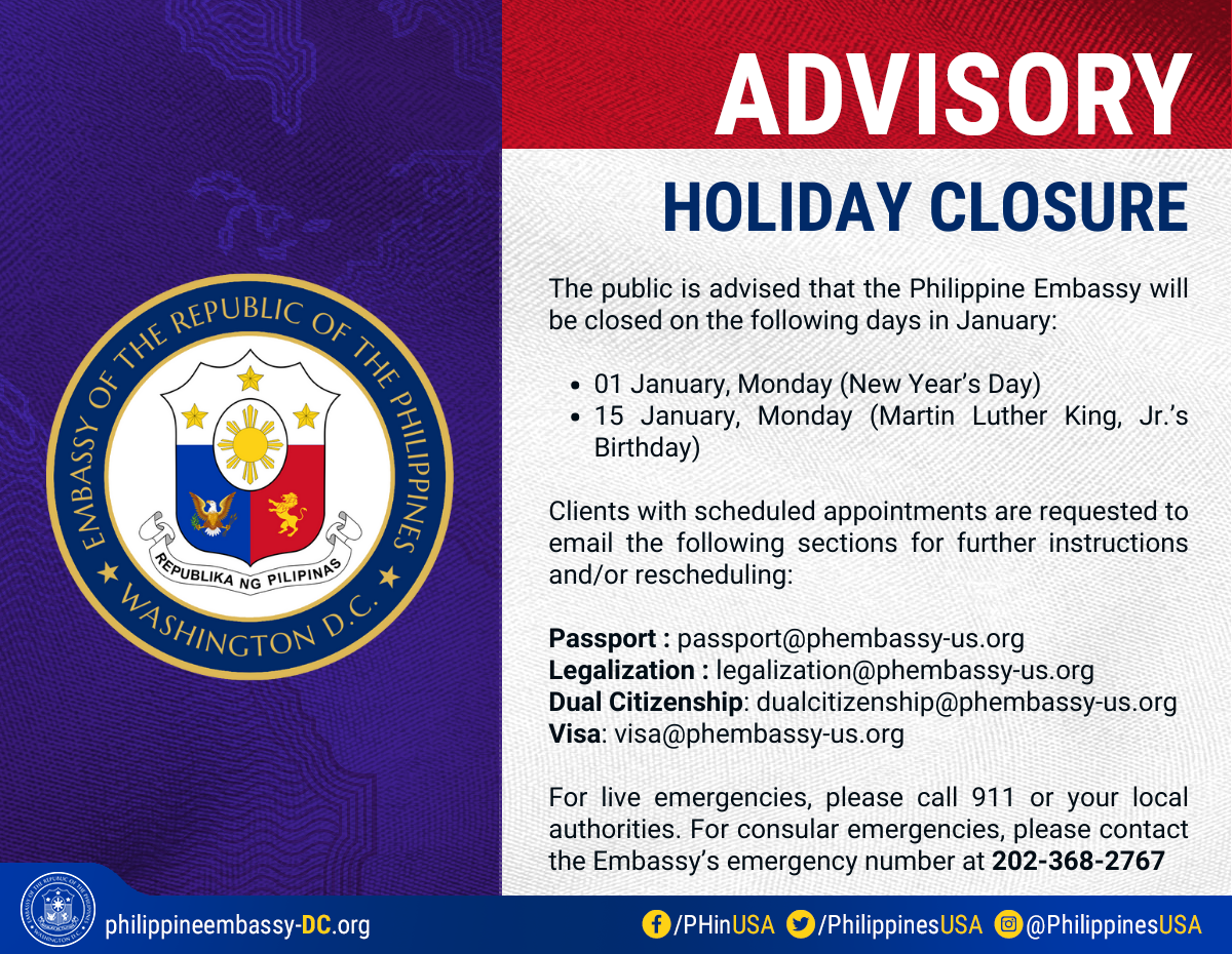 Read more about the article Holiday Closures – January 2024