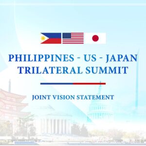President Ferdinand R. Marcos Jr. held a historic trilateral meeting with U.S. President Joe Biden and Japanese Prime Minister Fumio Kishida in Washington, D.C. which resulted in a Joint Vision Statement.