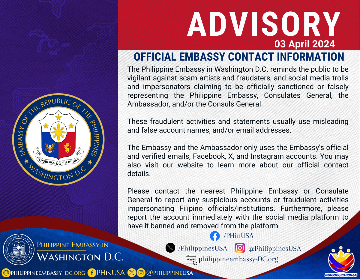 Read more about the article OFFICIAL EMBASSY CONTACT INFORMATION