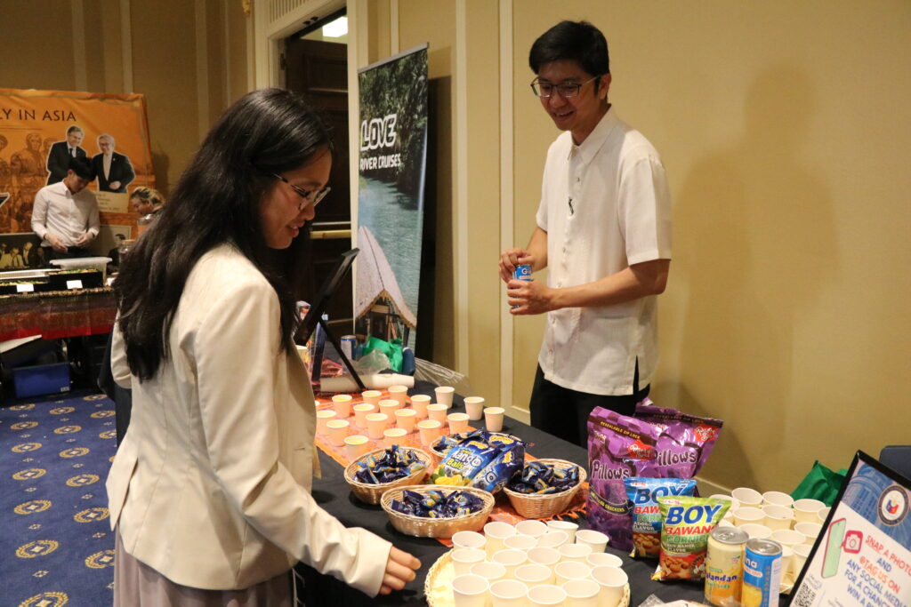 CAPASA Guests are treated to snacks featuring ube, mango, and adobo flavors.