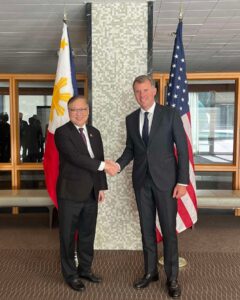 Philippine Secretary of Information and Communications Technology Ivan John Uy (left) and U.S. Ambassador at Large for Cyberspace and Digital Policy Nathaniel Fick (right) lead the inaugural U.S.-Philippines Cyber-Digital Policy Dialogue in Washington, D.C. on July 15 and 16.