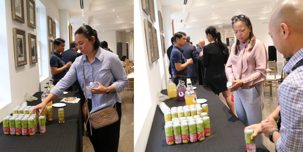 Guests enjoy product samples from NARRA and Craft Kombucha.