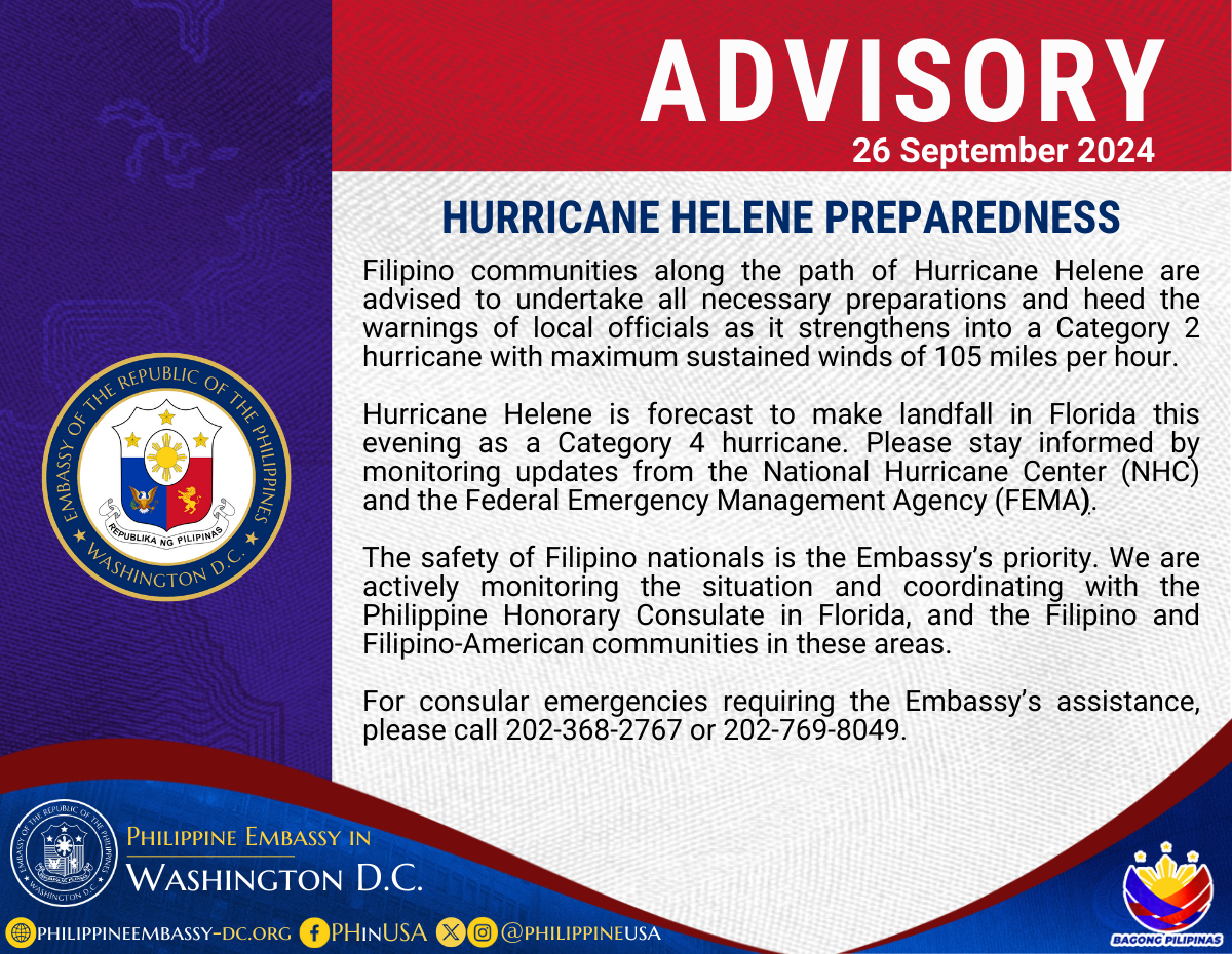 Read more about the article HURRICANE HELENE PREPAREDNESS