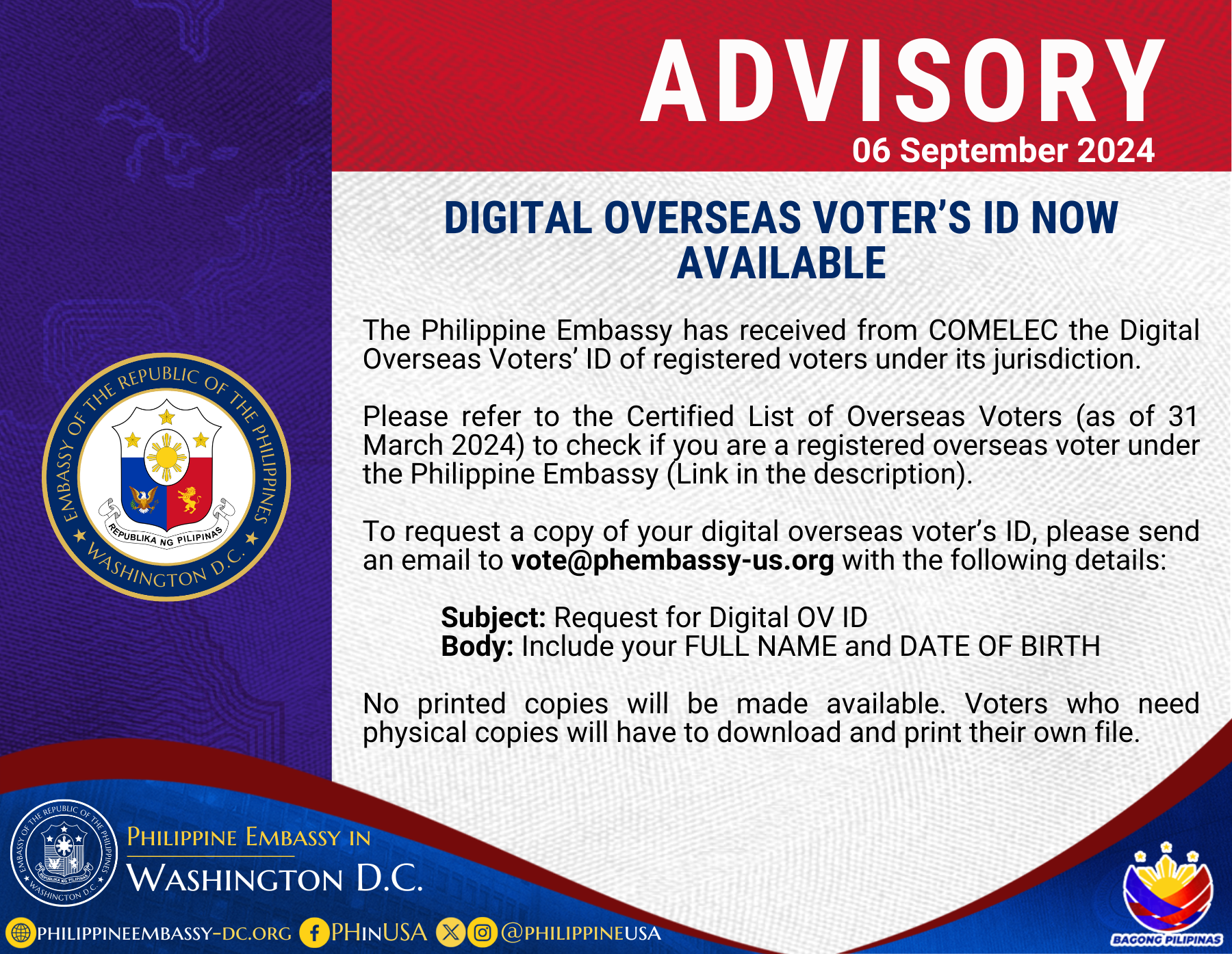 Read more about the article DIGITAL OVERSEAS VOTER’S ID NOW AVAILABLE