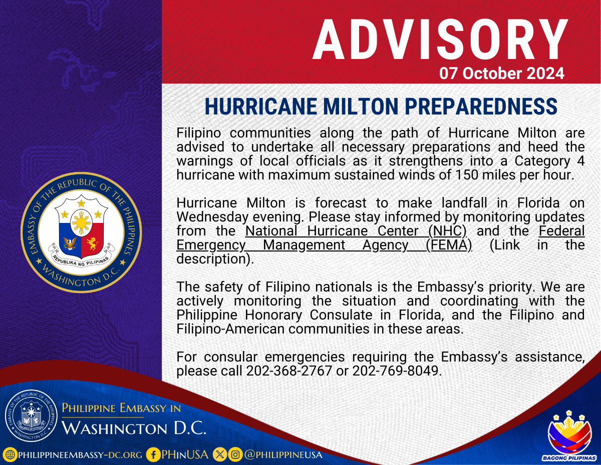 Read more about the article HURRICANE MILTON PREPAREDNESS