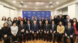 Philippine Ambassador to the US Jose Manuel G. Romualdez and DFA Assistant Secretary for American Affairs Jose Victor Chan-Gonzaga (seated, 5th and 6th from left, respectively) lead the Planning Conference for Philippine Foreign Service Posts in the United States.