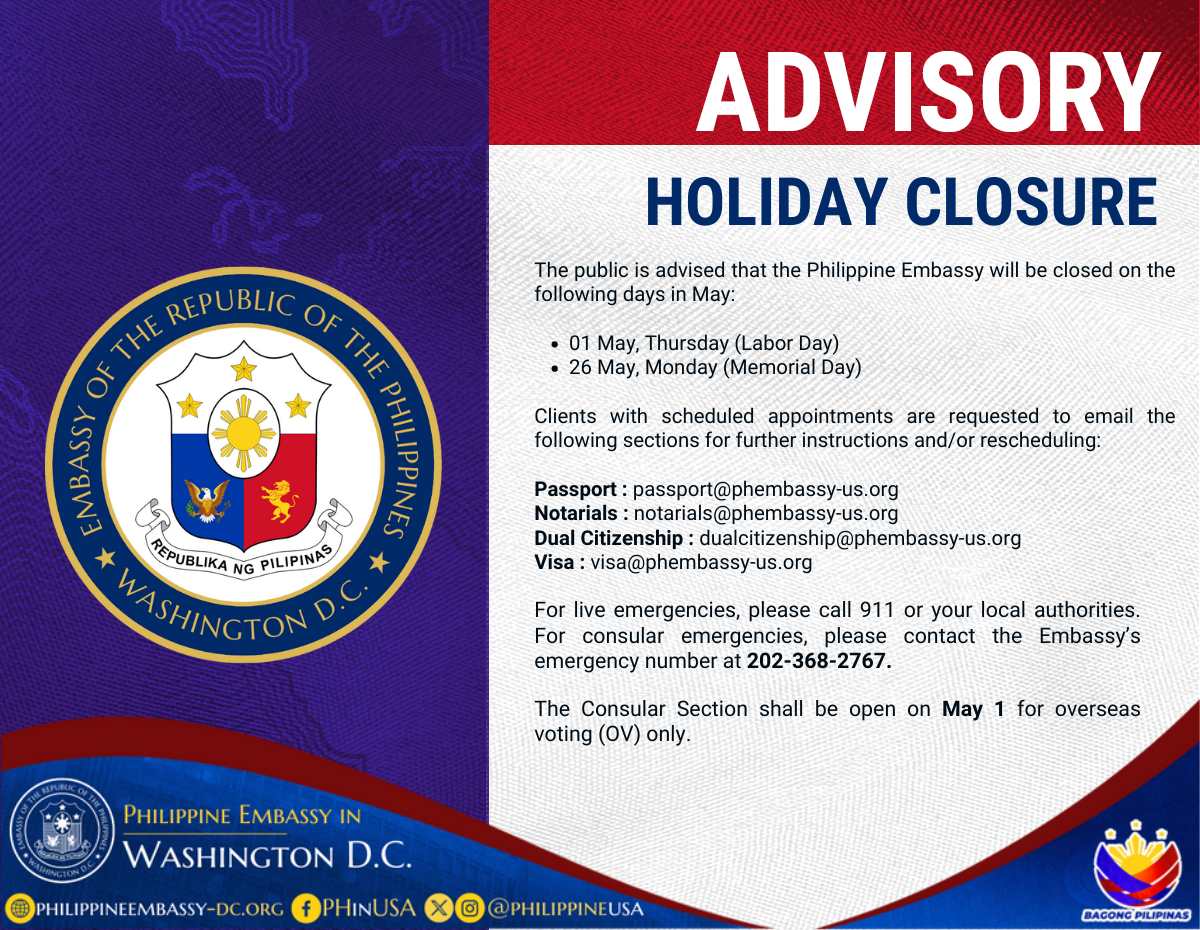 Read more about the article HOLIDAY CLOSURE – MAY 2025