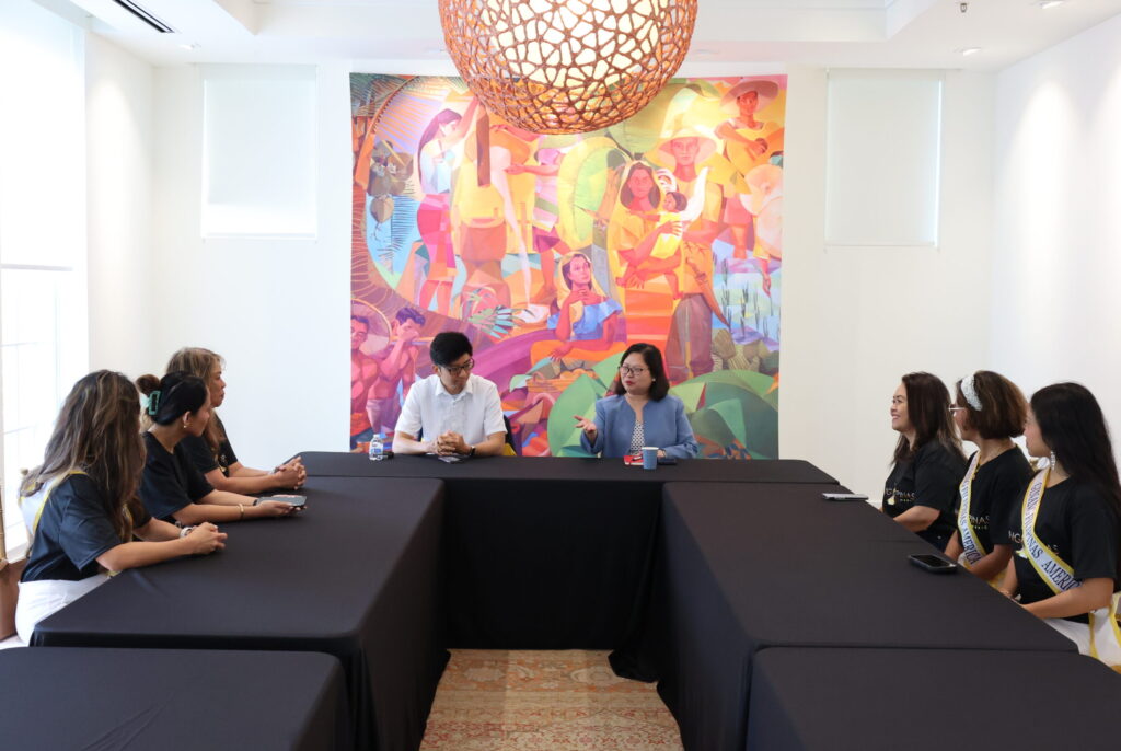 The visit highlighted shared advocacies of the candidates, organizers, and Embassy officials. The Embassy encouraged the pageant candidates to foster community collaboration and proudly promote their respective advocacies ranging from women empowerment, education, cultural identity, etc. within their Filipino-American communities.