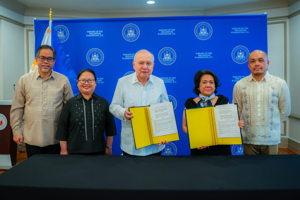 Ambassador Jose Manuel Romualdez joins Embassy and FALDEF officials after the signing ceremony held on 13 June 2025.