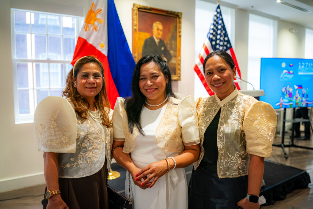 Officers of the Organization of Filipino Private Staff in DMV, one of the Filipino community organizations honored by Ambassador Romualdez for creating a support system for private staff and raising awareness about their labor rights and protections.