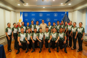 Deputy Chief of Mission Jaime Ramon T. Ascalon, Jr. (center) welcomes the Leyte Dance Theater of the Jess Paz Foundation during their courtesy call at the Philippine Embassy. The group is currently in the United States for their 2025 U.S. tour, Padayaw: Padayon Pagsayaw II.