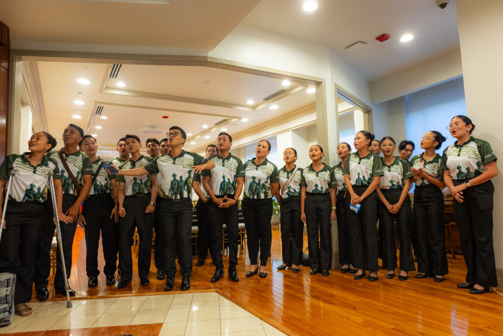 Members of the Leyte Dance Theater bid farewell to DCM Ascalon with a surprise performance during their courtesy call at the Philippine Embassy.
