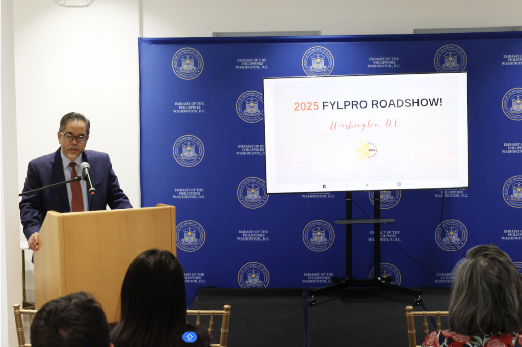 Deputy Chief of Mission Jaime Ramon T. Ascalon, Jr. highlights the origins and background of FYLPRO during his opening remarks.