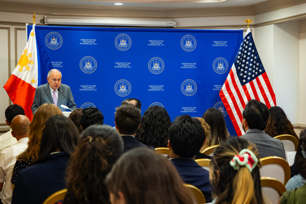 Ambassador Romualdez urges the IMPACT! graduates to pursue leadership positions and advocate for the Philippines and Philippines-US relations during his remarks.