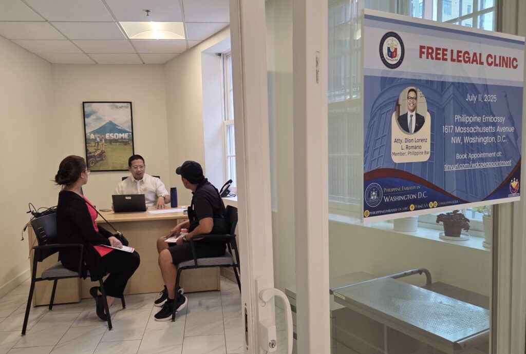 Consular clients receive confidential legal advice during the Embassy’s free legal aid clinic held at the Chancery Annex on 11 July 2025.