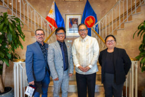 Atty. Miles Sanchez and Mr. Jonathas Alves (2nd and 1st from left, respectively) join Chargé d’Affaires Jaime Ramon Ascalon and Consul General Donna Rodriguez.