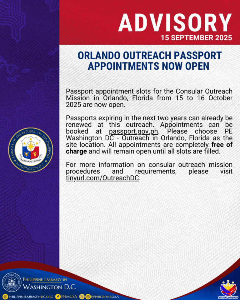 Orlando Outreach Passport Appointments Now Open