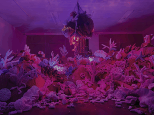With “The Grim Reefer”, artist Erika Isleta aimed to spotlight the destruction of marine life in the West Philippine Sea brought about by Chinese fishermen. (Photo credit: Erika Isleta)