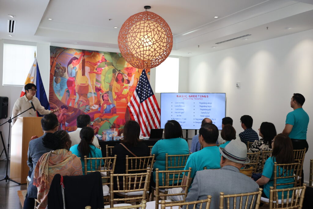 Second Secretary and Consul Lim showcased the ease of learning the Filipino language as part of his presentation on the Philippines.