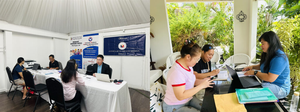 MWO-OWWA brought their services closer to OFWs in Jamaica, processing 29 OWWA memberships and 18 contract verifications during the outreach.
