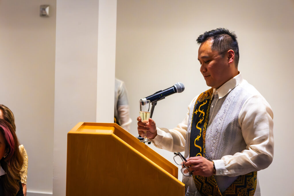 PNAA President Dr. Marlon Saria delivers a toast to the AAN Fellow Class of 2025.