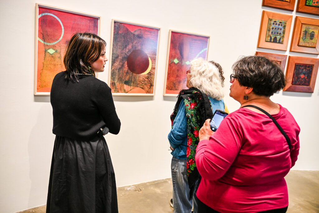 Museum guests toured the gallery, viewing featured Filipino artworks and engaging with some of the artists.