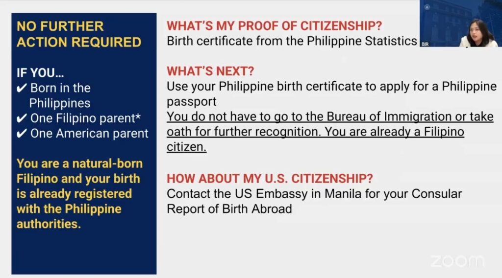 Dual citizens born in the Philippines