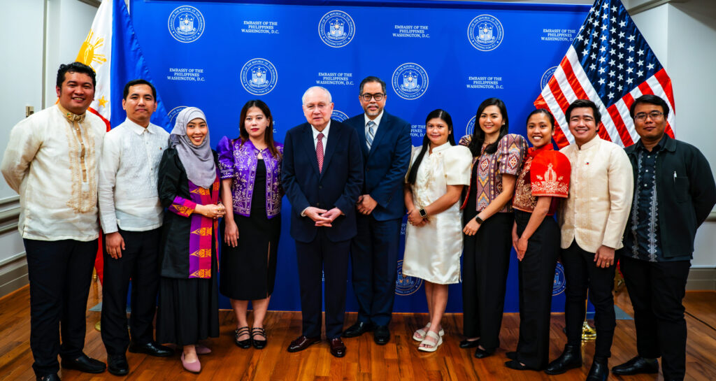 Amb. Romualdez and DCM Ascalon with YSEALI Professional Fellows for Society and Governance.