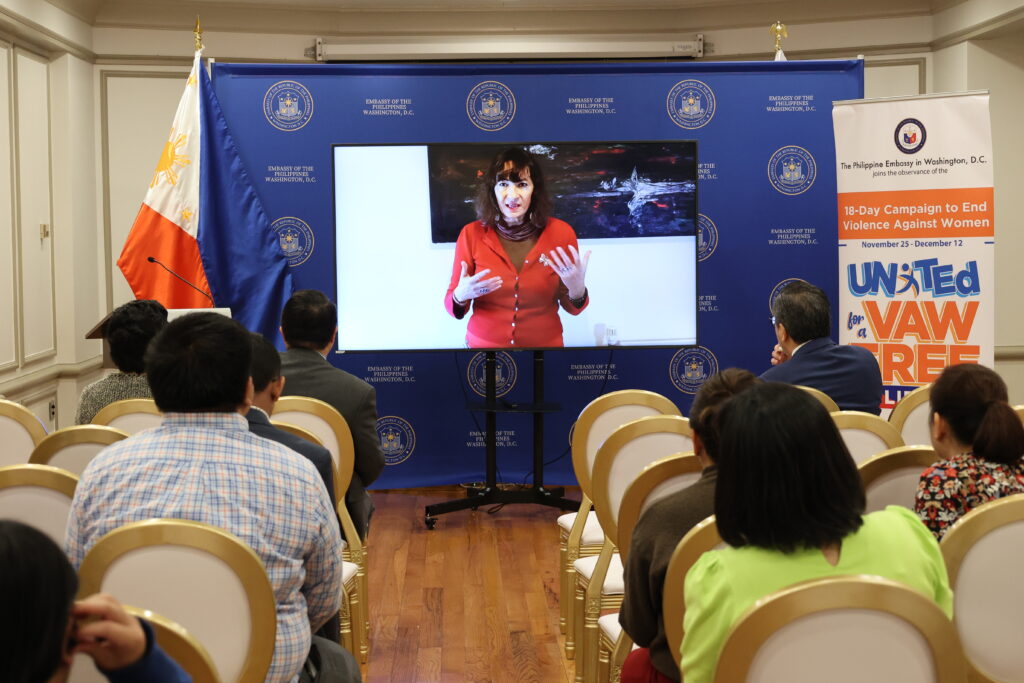 Dr. Erminia Colucci providing a short background and introduction to the film