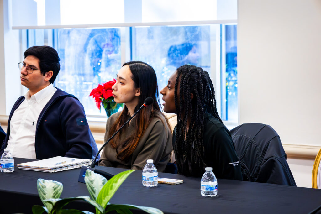 Georgetown Security Studies students participate in a dynamic Q&A session with Embassy officials, exploring issues on defense cooperation and the regional security environment.