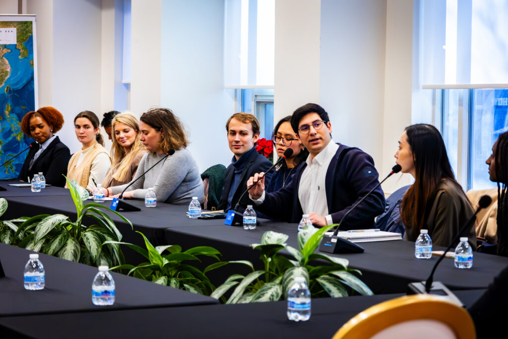 Georgetown Security Studies students participate in a dynamic Q&A session with Embassy officials, exploring issues on defense cooperation and the regional security environment.