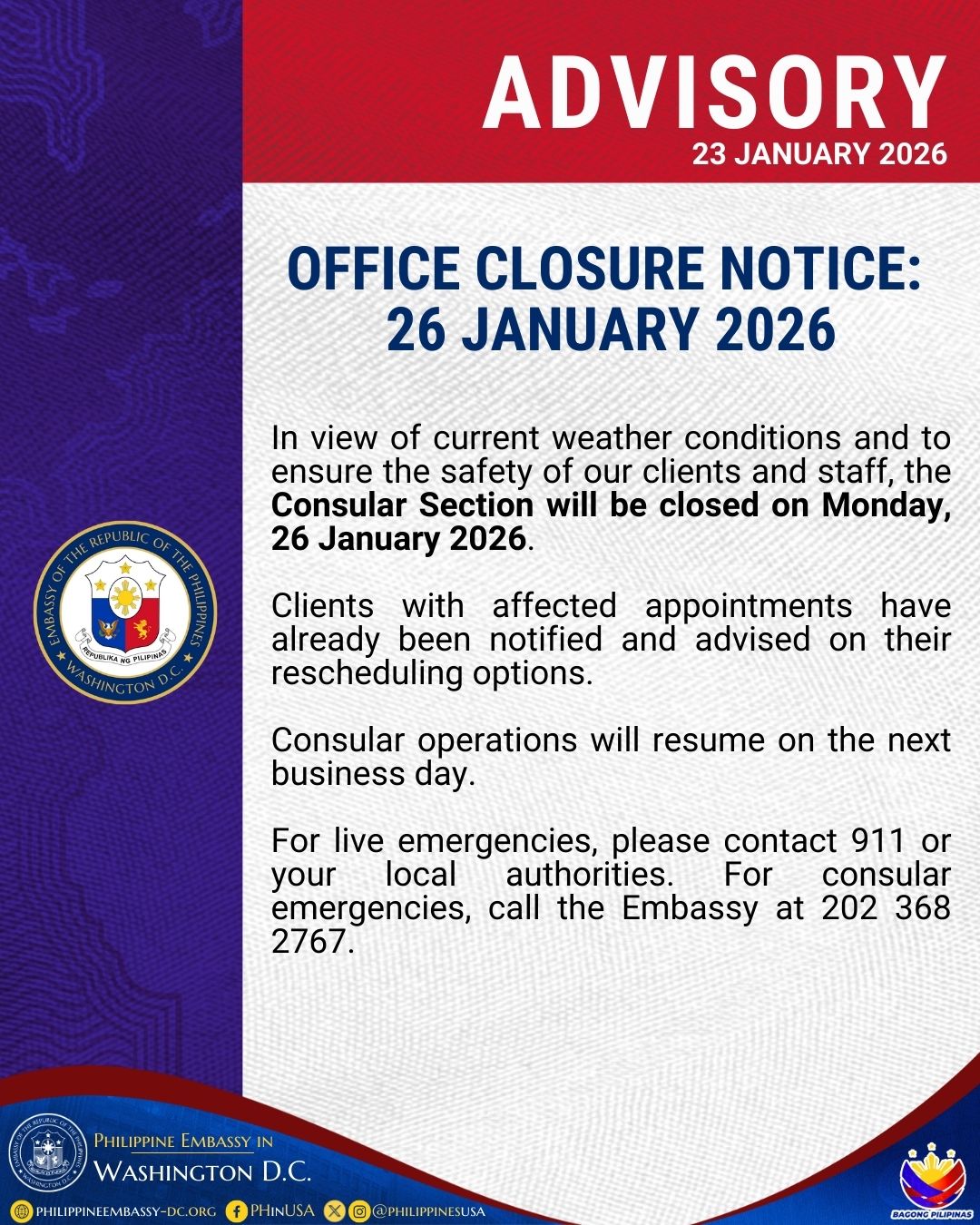 Read more about the article OFFICE CLOSURE NOTICE: 26 JANUARY 2026