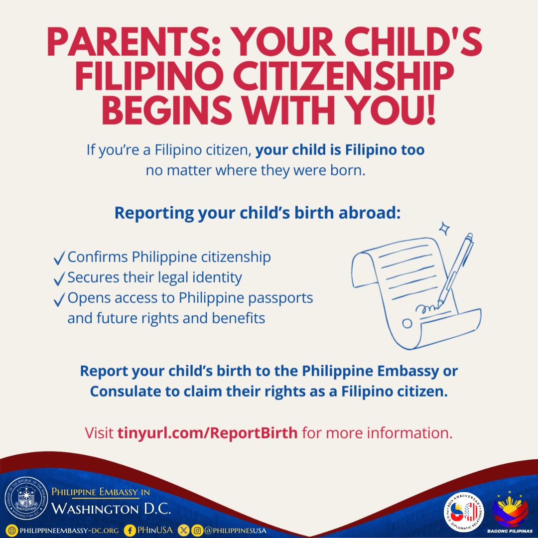 PARENTS: YOUR CHILD&rsquo;S FILIPINO CITIZENSHIP BEGINS WITH YOU!