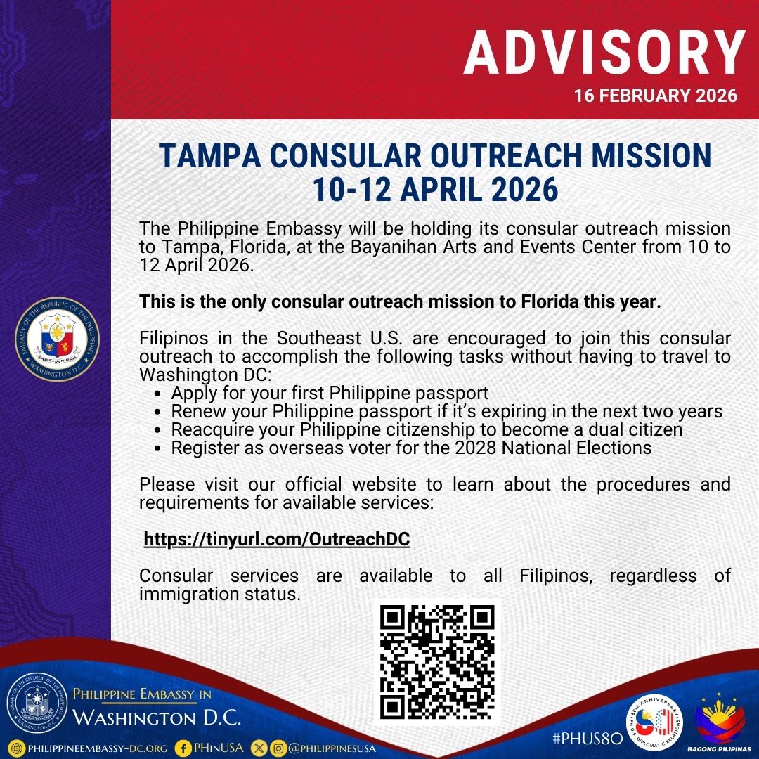 TAMPA CONSULAR OUTREACH MISSION 10-12 APRIL 2026