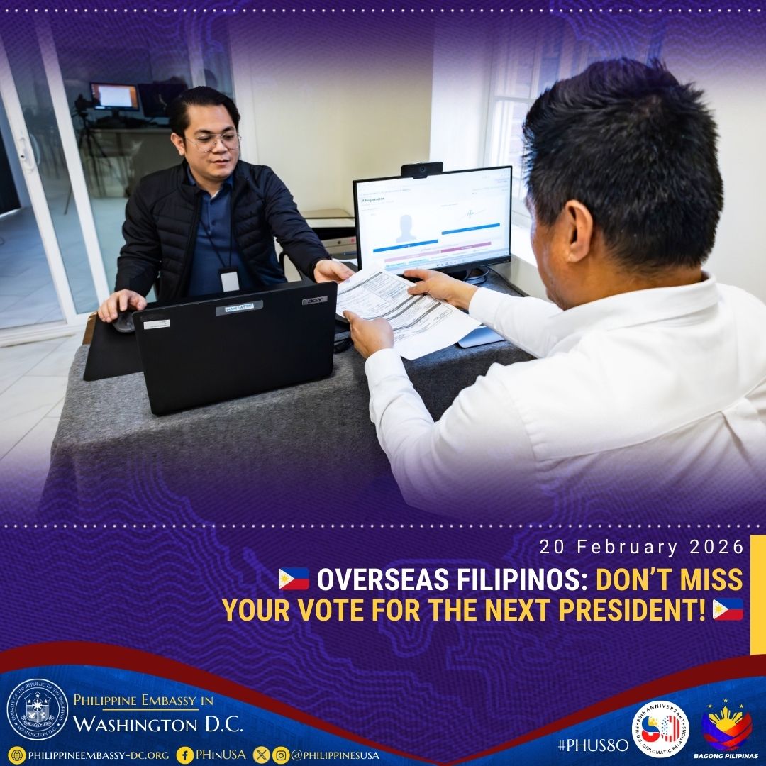 🇵🇭 OVERSEAS FILIPINOS: DON’T MISS YOUR VOTE FOR THE NEXT PRESIDENT! 🇵🇭
