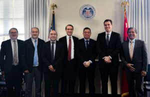 DTI Undersecretary Ceferino Rodolfo (3rd from right) is joined by PH Embassy officials in meeting U.S. Commerce Undersecretary William Kimmitt (2nd from right) and Undersecretary Jeffrey Kessler (center). They discussed various developments in line with the economic priorities of both countries, including cooperation on critical minerals and ways to enhance trade and investments.