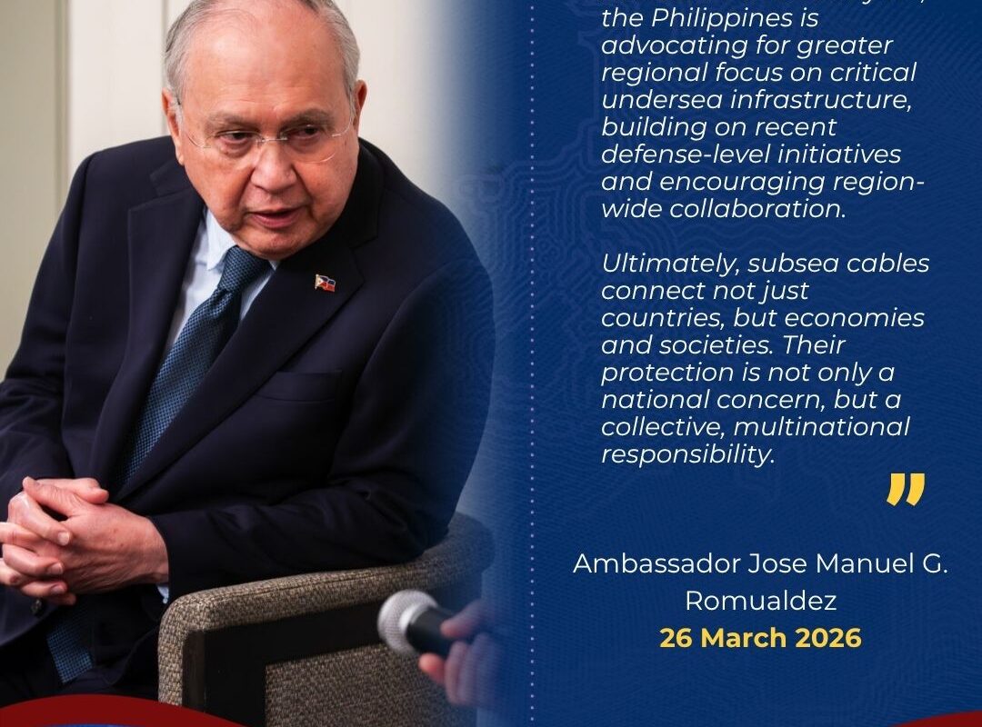 PH ENVOY LEADS ROUNDTABLE FOR THE PROTECTION OF SUBSEA CABLES IN INDO-PACIFIC