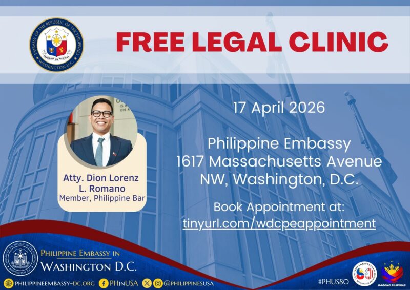 FREE LEGAL CLINIC - PHILIPPINE LAW - Embassy of the Republic of the ...