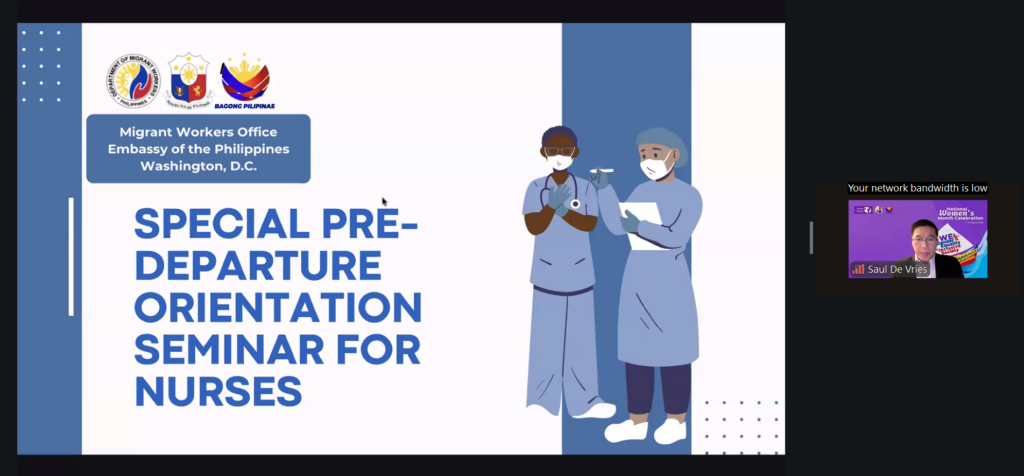 The first session of the 2026 SPDOS for US-bound nurses, held on 17 March 17 2026 was attended by 418 nurses, is part of the MWO’s 2026 workers education program to prepare Filipino migrant workers for successful careers and seamless integration into the U.S. workforce.