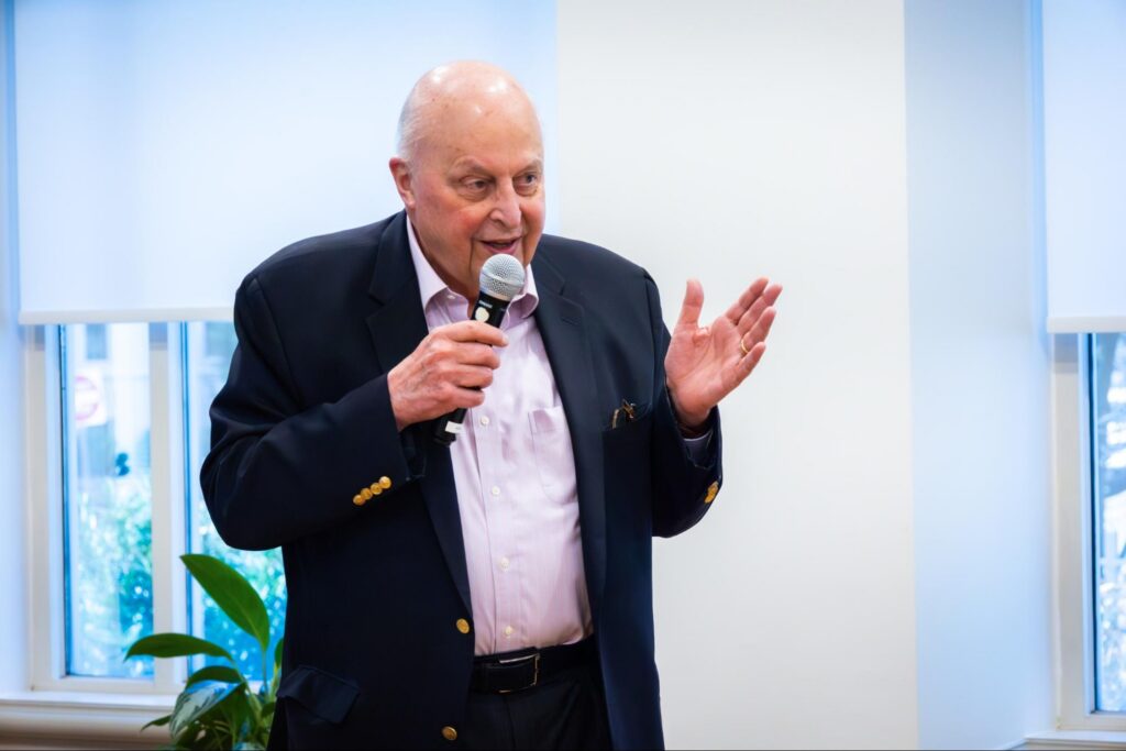 USPHS Co-Chairman Ambassador John Negroponte concludes the program with brief remarks.