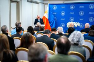 Ambassador Romualdez delivers opening remarks during the event “The U.S.-Philippines Alliance: A View from Manila”.