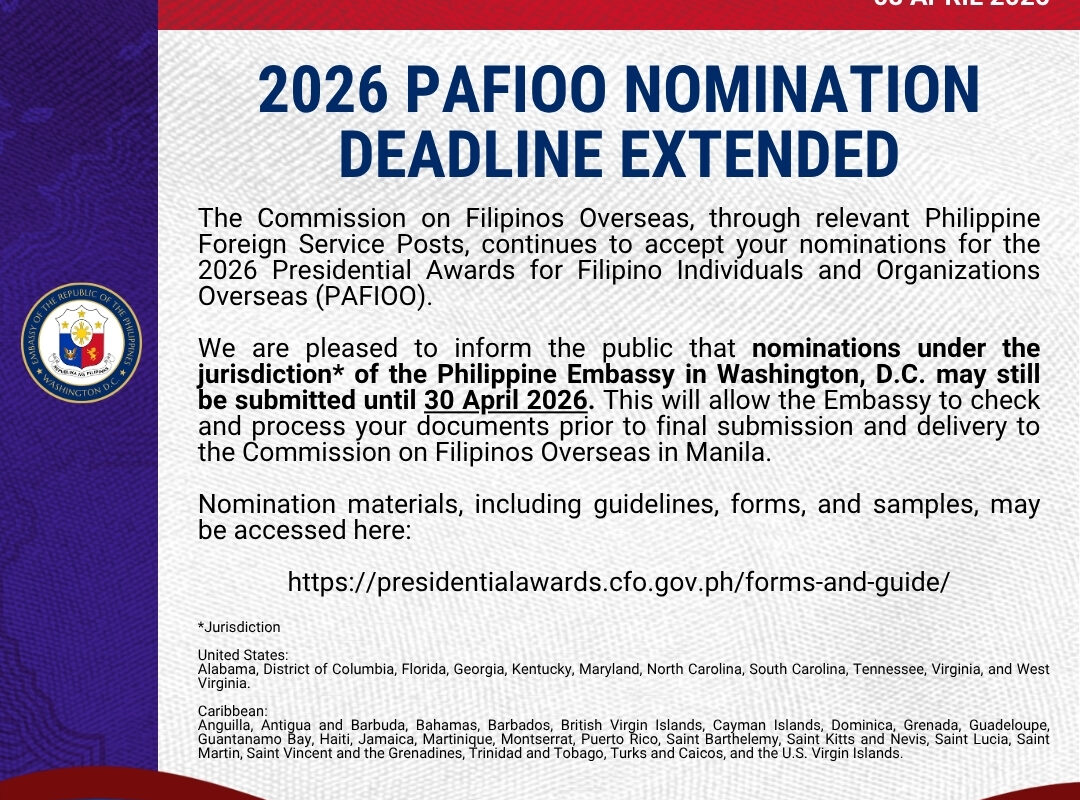 2026 PAFIOO NOMINATION DEADLINE EXTENDED